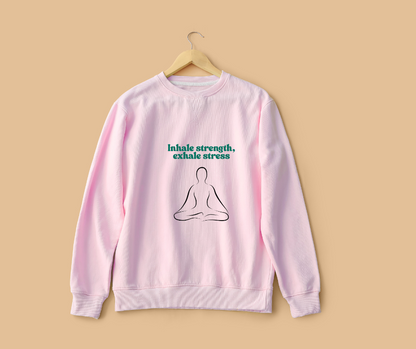 "Inhale Strength, Exhale Stress" – Relax & Recharge Yoga Tee