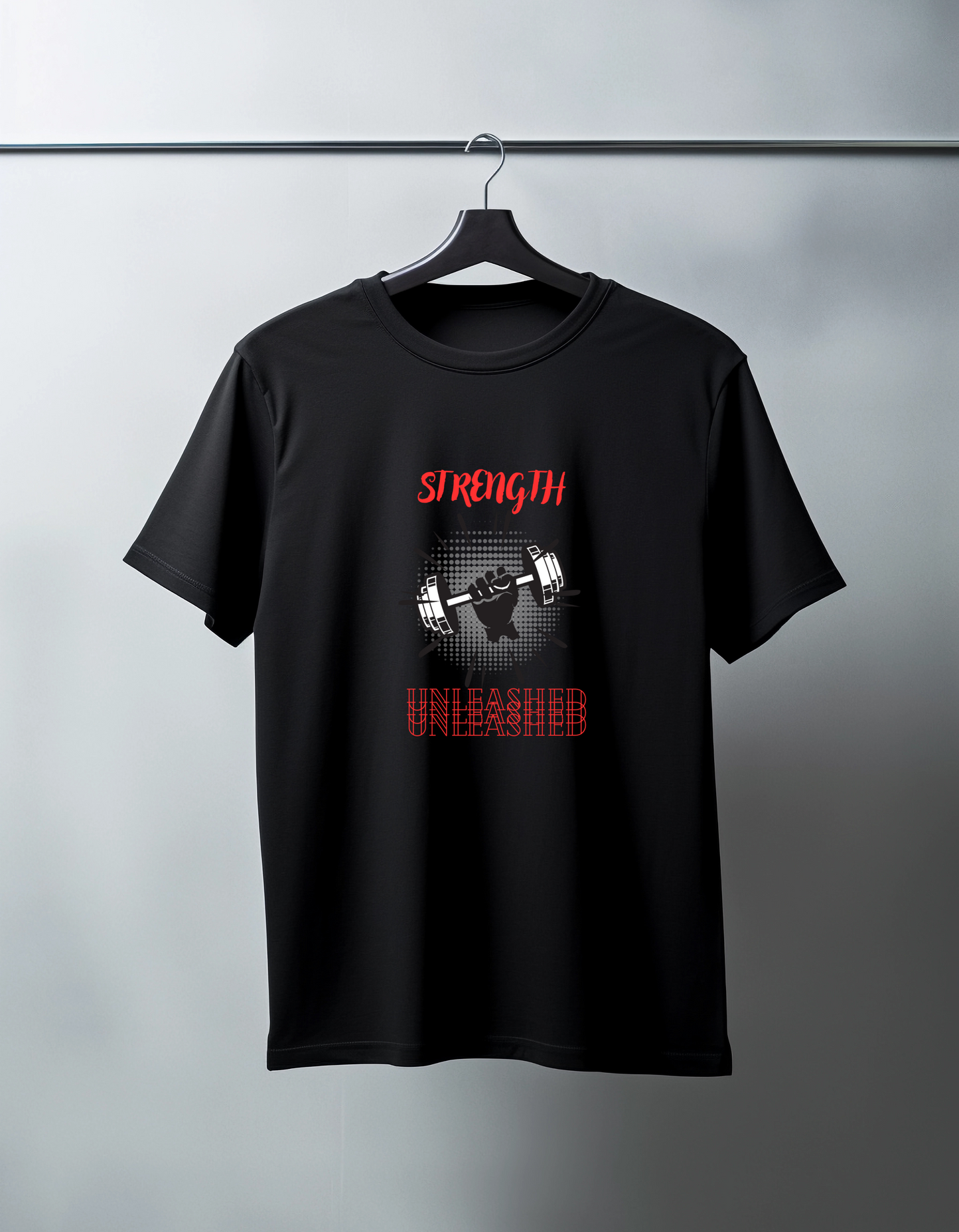 Strength Unleashed | Men's Crew Neck Gym T-shirt