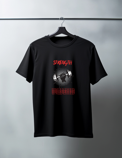 Strength Unleashed | Men's Crew Neck Gym T-shirt